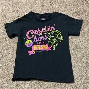 🔥3 for $10 -Black Graphic Tee with Colorful Print